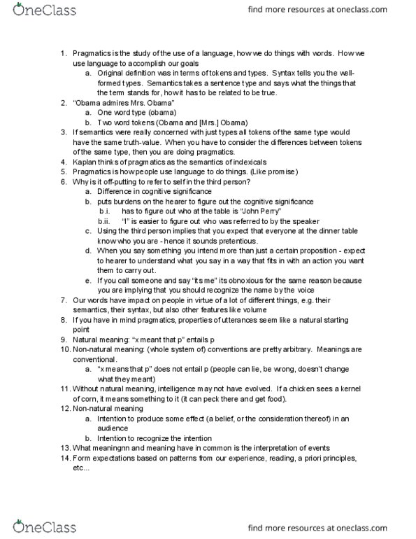 PHILOS 133 Lecture Notes - Lecture 19: San Jose Giants, Partial Function, Pragmatics thumbnail