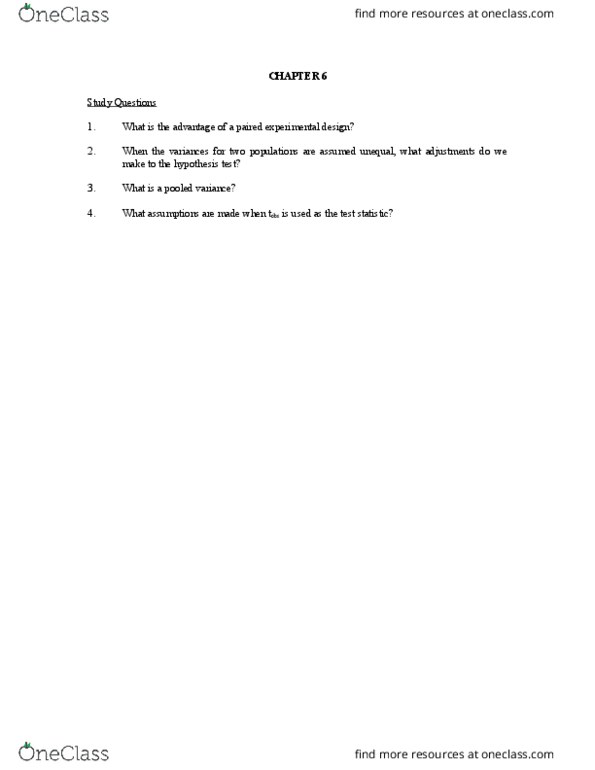 STAT 8010 Lecture Notes - Lecture 10: Sampling Distribution, Test Statistic, Statistical Hypothesis Testing thumbnail