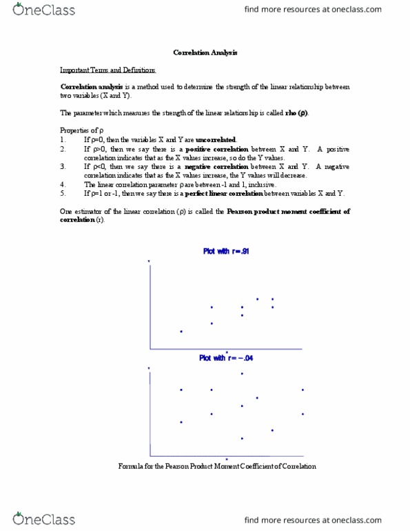 STAT 8010 Lecture Notes - Lecture 16: Correlation And Dependence thumbnail