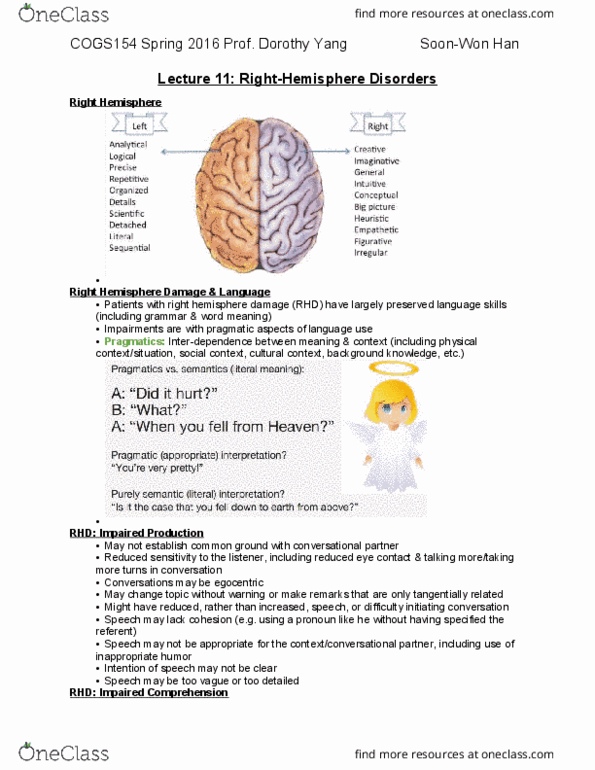 COGS 154 Lecture Notes - Lecture 11: Real Genius, Pragmatics thumbnail