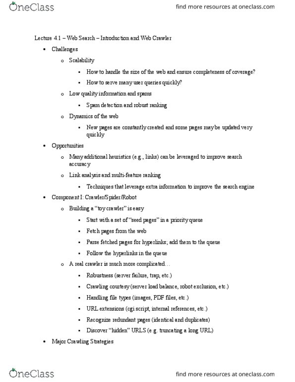 CS 410 Lecture Notes - Lecture 4: Vertical Search, Labeled Data, Citeseerx thumbnail