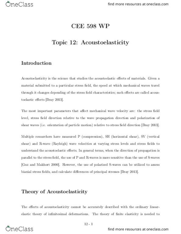 CE 5310 Lecture 12: Topic 12 Lecture notes -Acoustoelasticity thumbnail