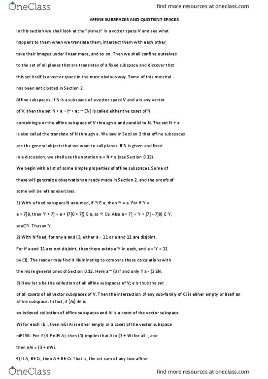 MATH 092 Lecture Notes - Lecture 6: Affine Transformation, Scalar Multiplication, Affine Space thumbnail