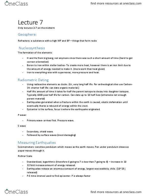 GEO 1111 Lecture Notes - Lecture 7: Outer Core, Closure Temperature, Iceberg thumbnail