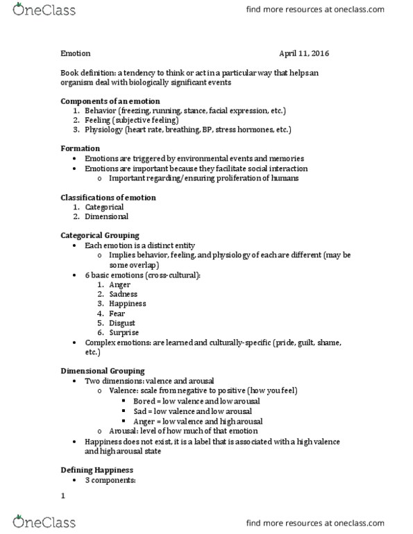 PSYC 741 Lecture Notes - Lecture 11: Striatum, Amygdala, Acetylcholine thumbnail