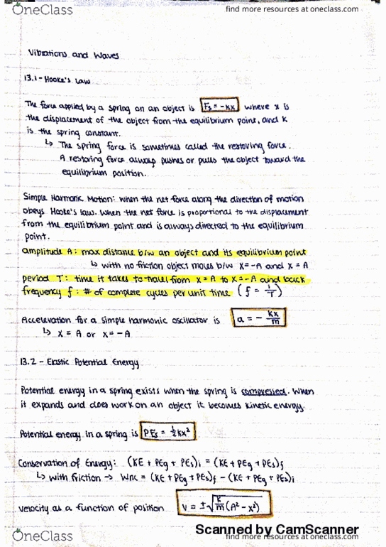 PHYS112 Chapter 13: Vibrations and Waves (Serway) thumbnail