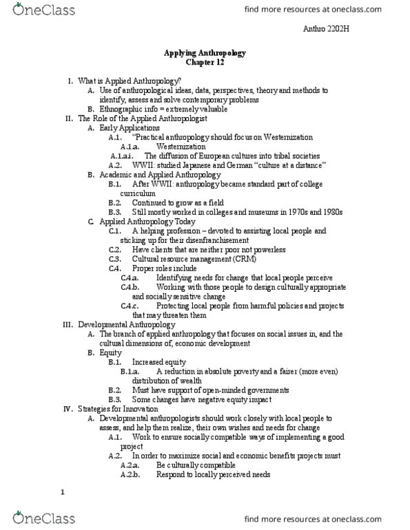 ANTHROP 2202H Chapter Notes - Chapter 12: Health System, Medical Anthropology, Emic And Etic thumbnail