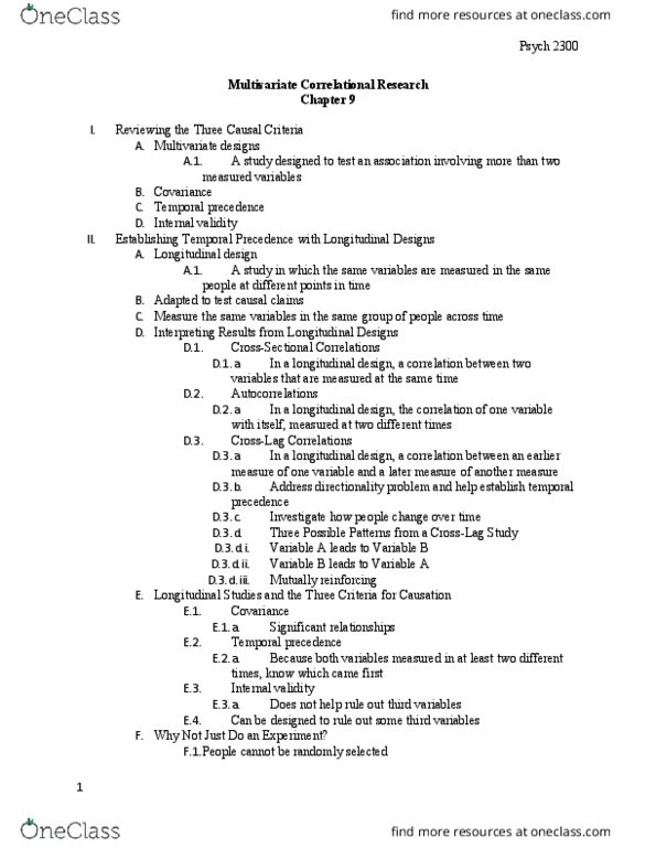 PSYCH 2300 Chapter Notes - Chapter 9: External Validity, Regression Analysis, Regression Testing thumbnail