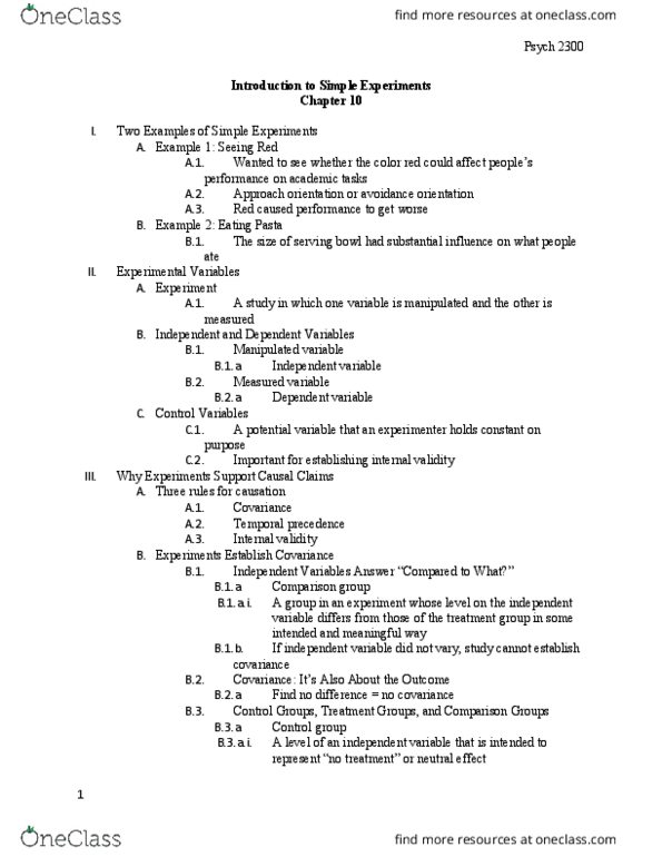 PSYCH 2300 Chapter Notes - Chapter 10: Statistical Significance, Latin Square, Formal System thumbnail
