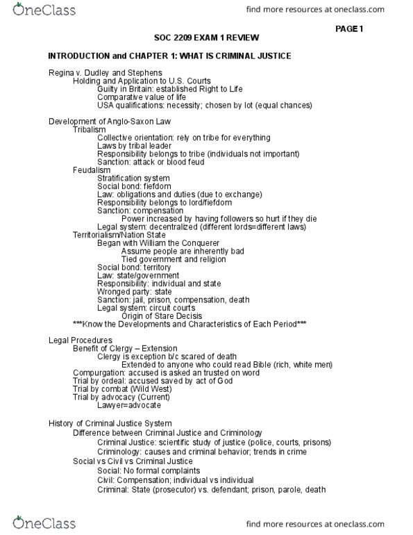 SOCIOL 2209 Chapter Notes - Chapter 1: Patriot Act, Gag Order, Law Enforcement Assistance Administration thumbnail