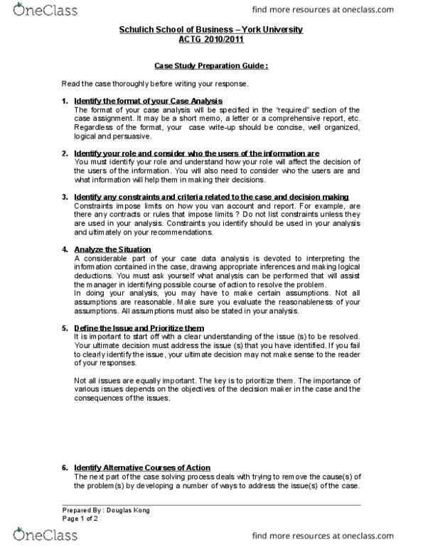 ACTG 2011 Lecture Notes - Lecture 3: Decision-Making thumbnail