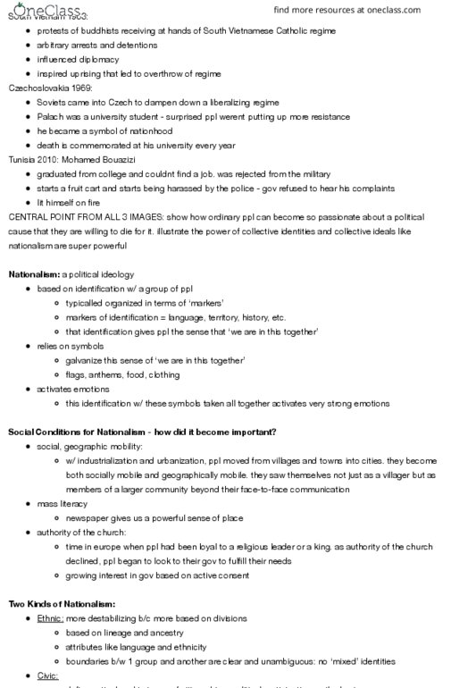 INTLSTD 101 Lecture Notes - Lecture 6: Marc Sageman, Scandinavia, Cosmopolitanism thumbnail