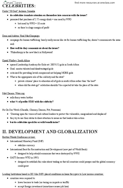 INTLSTD 101 Lecture Notes - Lecture 15: Gender Inequality Index, Telenor India, Gross National Income thumbnail