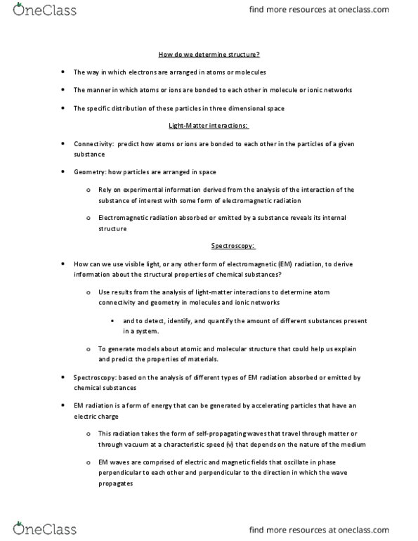 CHEM 151 Chapter Notes - Chapter 2: Rotational Energy, Electron Excitation, Standing Wave thumbnail