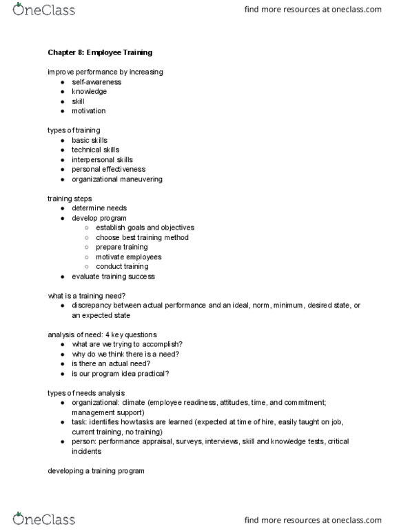 PSYC 333 Lecture Notes - Lecture 8: Programmed Learning, Distance Education, Performance Appraisal thumbnail