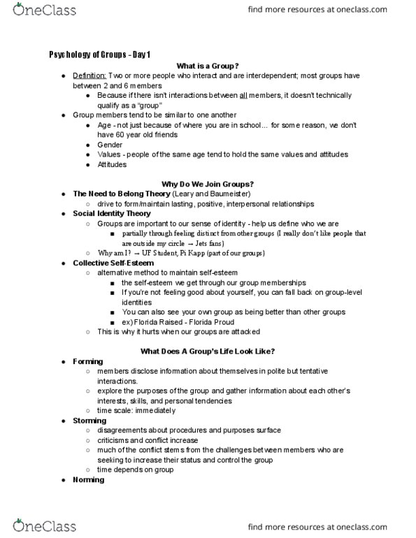 SOP 3004 Lecture Notes - Lecture 4: Group Polarization, Gary Neville, Truism thumbnail