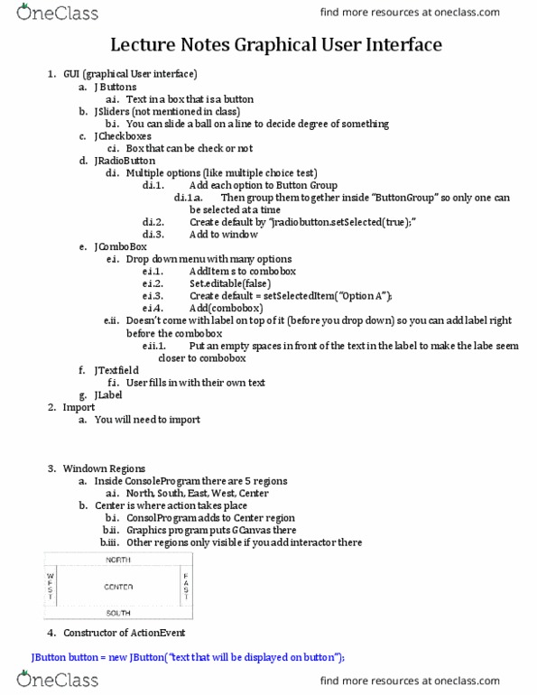 CS 106A Lecture Notes - Lecture 4: Instance Variable, Gobject, Graphical User Interface thumbnail