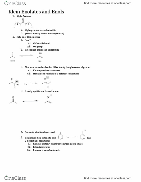 CHEM 35 Chapter Notes - Chapter 13: Alpha And Beta Carbon, Diethyl Malonate, Acetoacetic Acid thumbnail