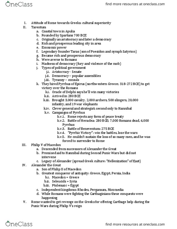CLASSIC 20 Lecture Notes - Lecture 9: Panaetius, Edward Gibbon, Polymath thumbnail
