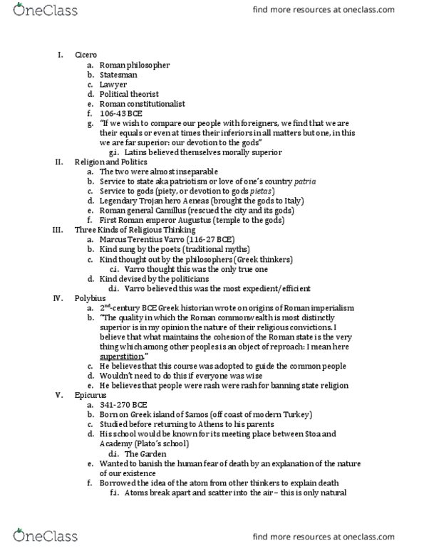 CLASSIC 20 Lecture Notes - Lecture 19: Rhodes, Rhetoric, Panaetius thumbnail