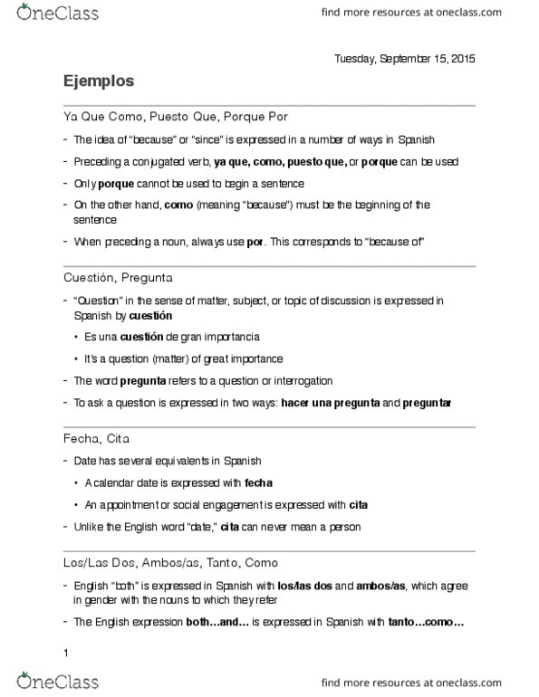 Span 202 Lecture 13 Adverbial Clauses Ejemplos Oneclass