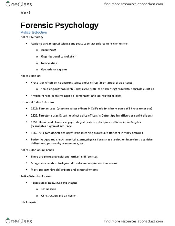 PSYC 2001 Lecture Notes - Lecture 2: Minnesota Multiphasic Personality Inventory, Personality Test, Physical Fitness thumbnail