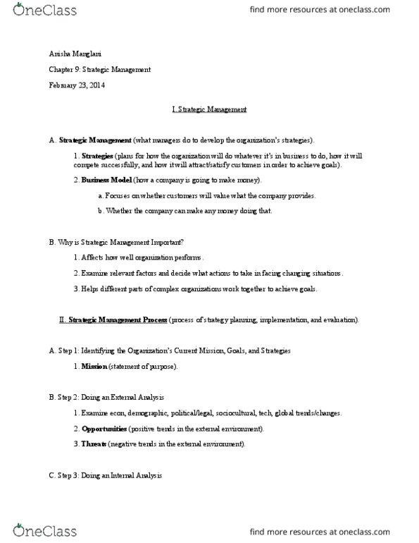 MG 210 Lecture Notes - Lecture 9: Organizational Culture, Ebay, Design Thinking thumbnail