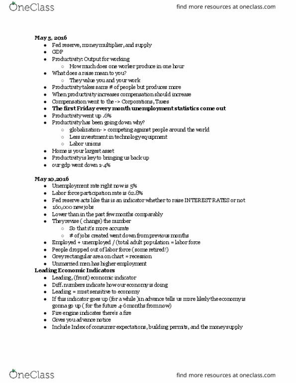 ECO 1002 Lecture Notes - Lecture 20: Economic Indicator, Shake Shack, Yield Curve thumbnail