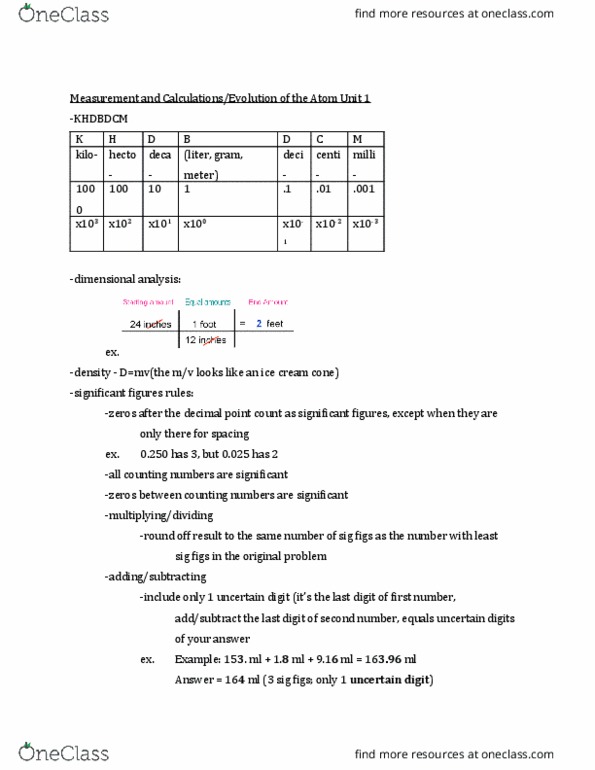 CHEM-UA 109 Lecture Notes - Lecture 1: Pauli Exclusion Principle, Dimensional Analysis, Louis De Broglie thumbnail