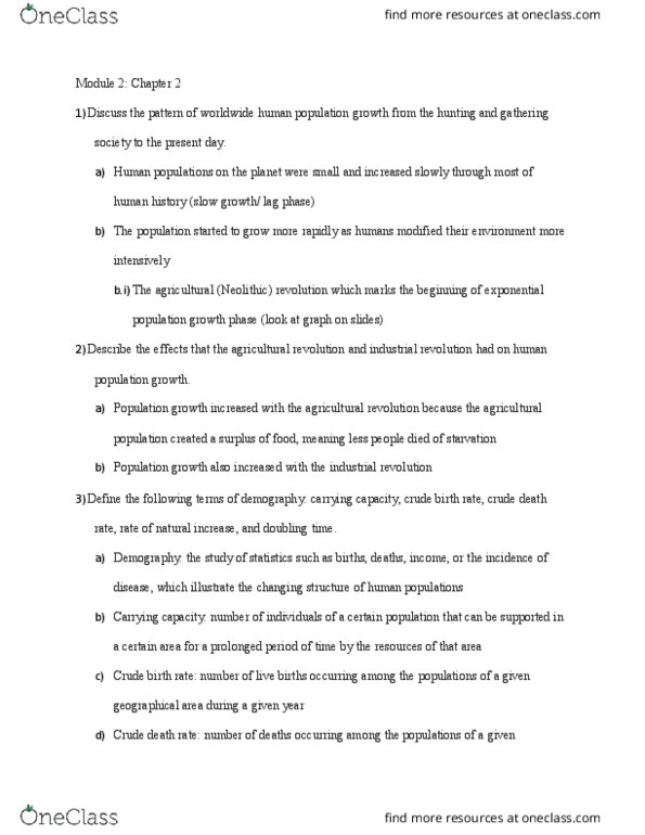 GEOL 1120 Lecture Notes - Lecture 2: Species Ii, Mortality Rate, Industrial Revolution thumbnail