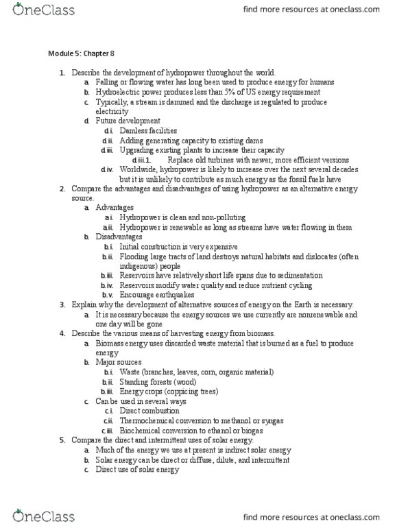 GEOL 1120 Lecture Notes - Lecture 5: Carbon Cycle, Syngas, Energy Intensity thumbnail