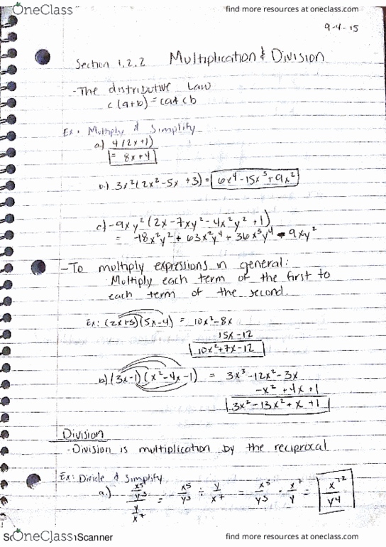 MAT 1050 Lecture 4: Multiplying/Dividing Polynomials thumbnail