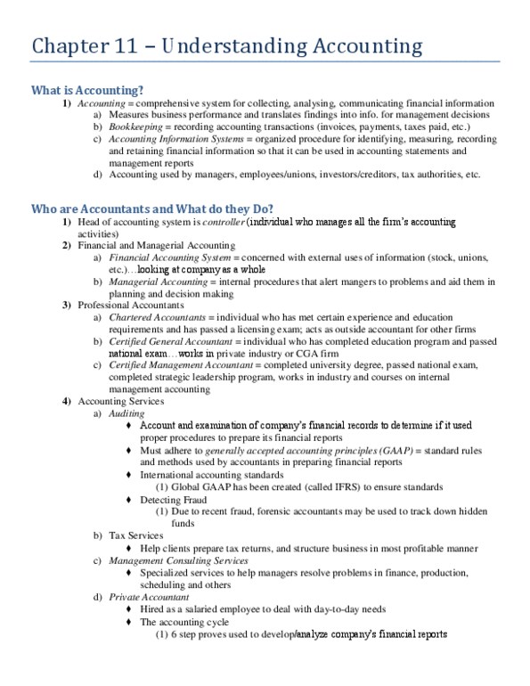 BUS 100 Lecture Notes - Financial Statement, Accounting Equation, Current Liability thumbnail