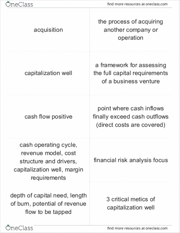 COMM 103 Chapter Notes - Chapter 15: Venture Capital, Cash Flow, Market Segmentation thumbnail
