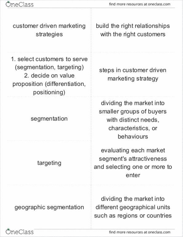 COMM 131 Chapter Notes - Chapter 7: Product Differentiation thumbnail