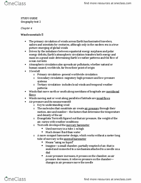 GEOG 1101 Lecture Notes - Lecture 8: Urban Heat Island, Stratocumulus Cloud, Permanent Wilting Point thumbnail