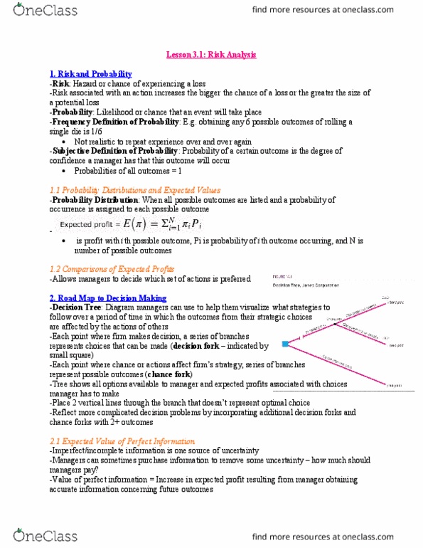 EC260 Lecture Notes - Lecture 9: Relative Risk, Standard Deviation, Risk Premium thumbnail