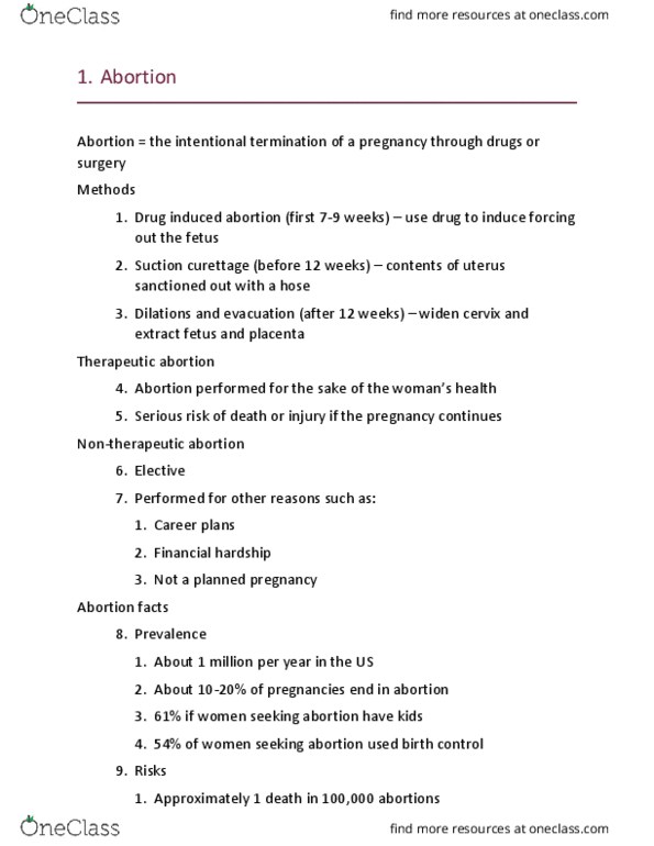 PHIL 164 Lecture Notes - Lecture 22: Sentience, Therapeutic Abortion, Curettage thumbnail