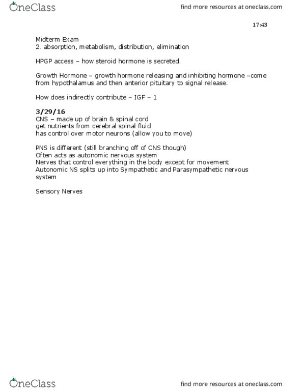 KINS 4773 Lecture Notes - Lecture 2: Alanine, Carnitine, Action Potential thumbnail