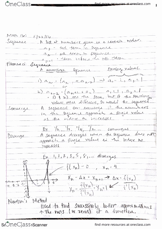 MATH 161 Lecture 1: (Reupload) Sequences and Newton's Method thumbnail