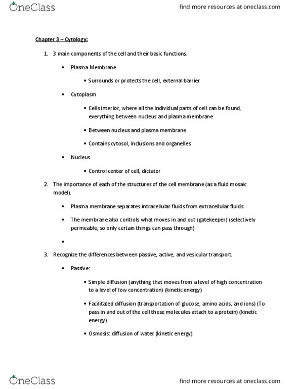 ES 2030 Lecture Notes - Lecture 2: Mitochondrion, Golgi Apparatus, Organelle thumbnail