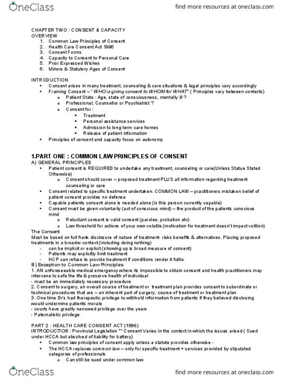 Health Sciences 3101A/B Lecture Notes - Lecture 2: Paternalism, Palliative Care, Psychoactive Drug thumbnail