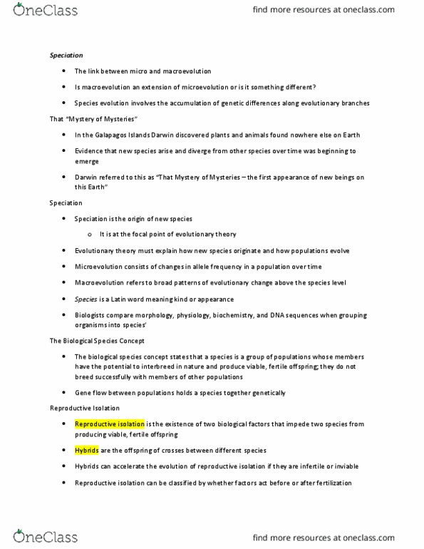 BIOL 1020H Lecture Notes - Lecture 5: Alpheidae, Gene Flow, Species Problem thumbnail