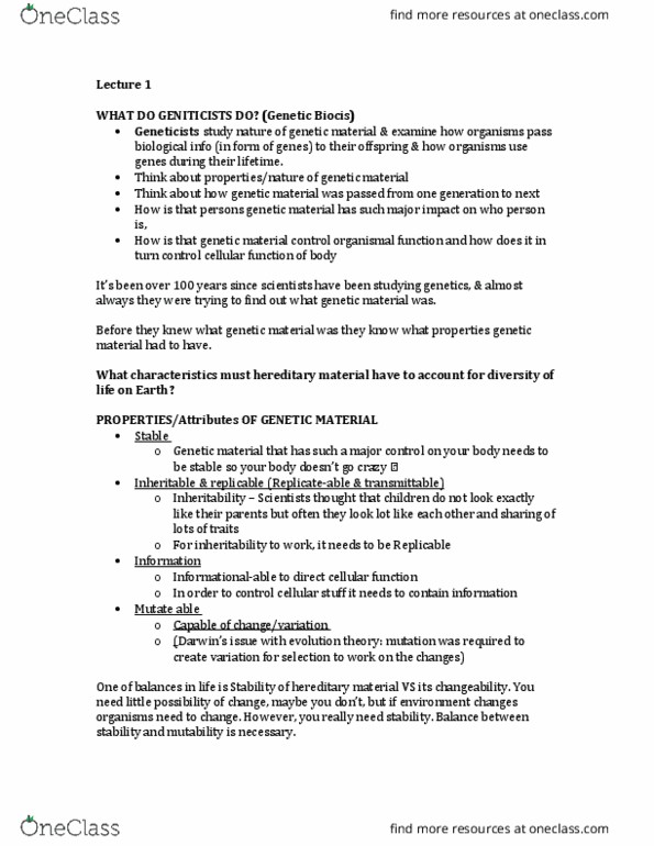 BIOC15H3 Lecture Notes - Lecture 1: Complementary Dna, Phosphodiester Bond, Dna Replication thumbnail