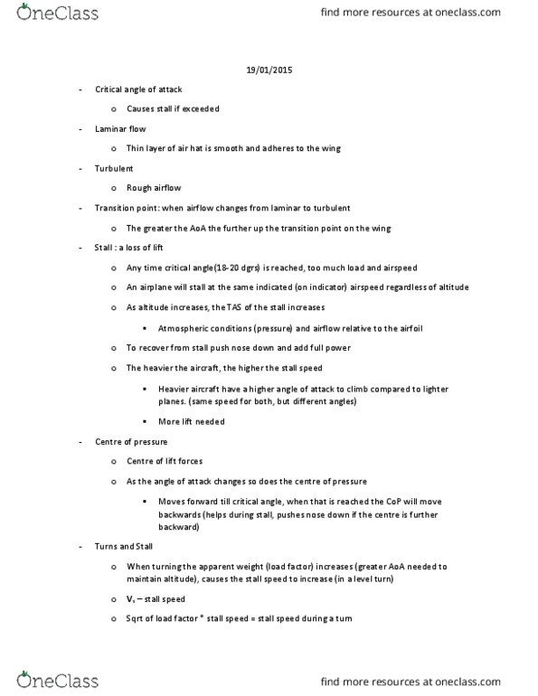 AVIA101 Lecture Notes - Lecture 5: Airfoil, Gust Co. Ltd. thumbnail