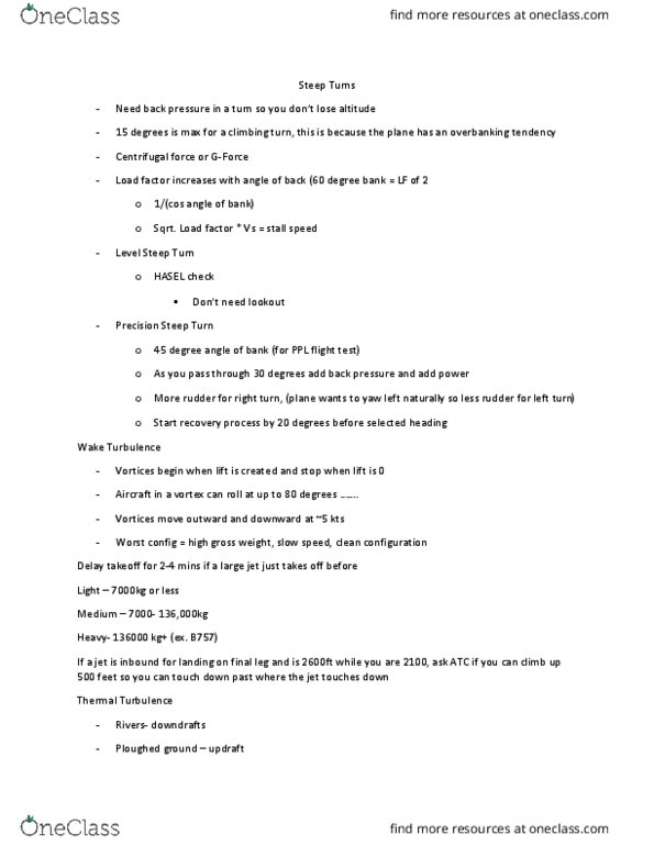 AVIA101 Lecture Notes - Lecture 17: Wind Shear, Wake Turbulence, G-Force thumbnail