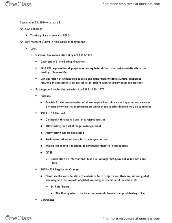 FIW 2114 Lecture Notes - Lecture 9: Ant-Zen, Nonpoint Source Pollution, Habitat Destruction thumbnail