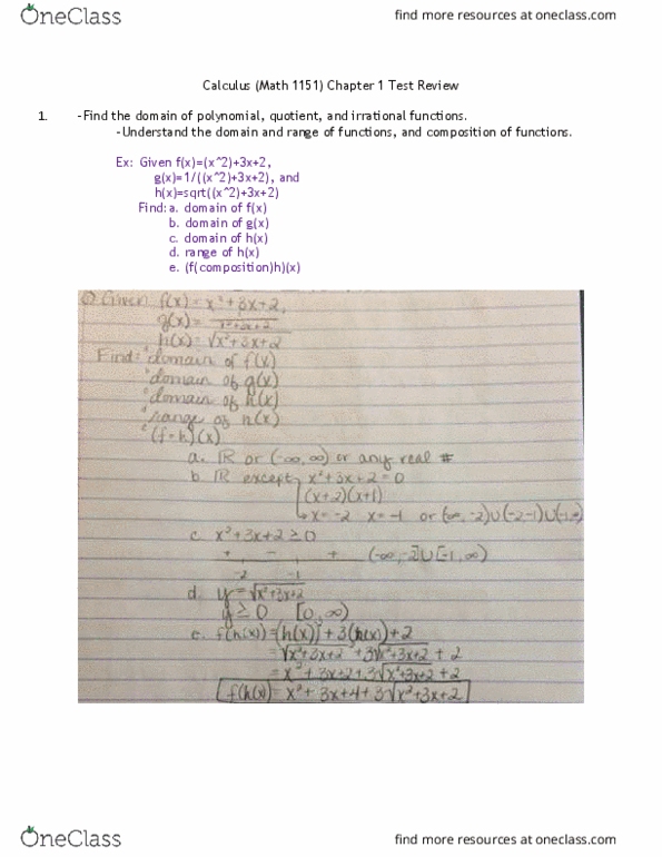 MATH 1151 Lecture Notes - Lecture 8: Ellipse, Hyperbola, Cartesian Coordinate System thumbnail