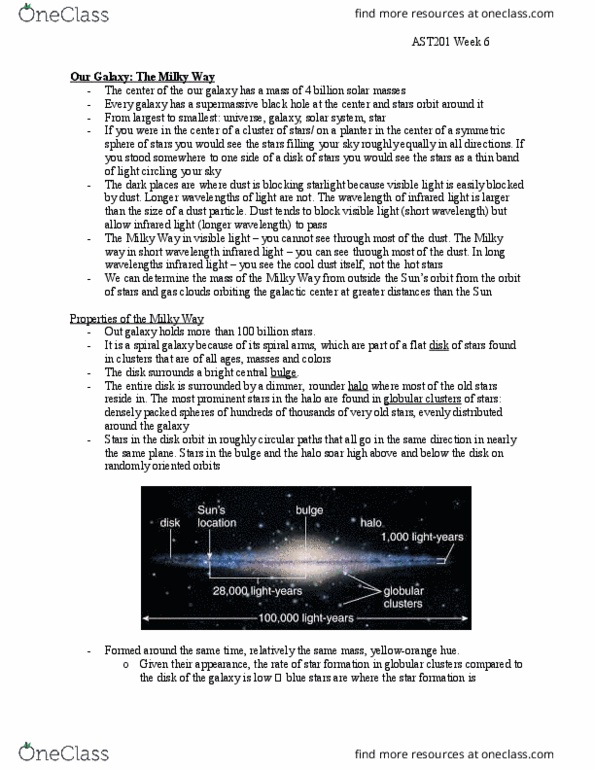 AST201H1 Lecture Notes - Lecture 6: Bullet Cluster, Semi-Major And Semi-Minor Axes, Galactic Center thumbnail