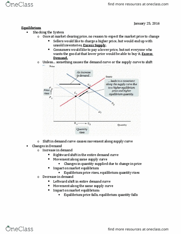 ECON 101 Lecture Notes - Lecture 5: Economic Equilibrium, Demand Curve, Market Clearing thumbnail